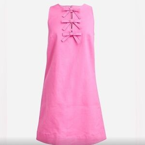 J. Crew Pink Mini Dress with Bow Front Detail